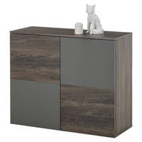 KOMMODE  in 100/84/38 cm  - Schwarz/Grau, LIFESTYLE, Holzwerkstoff/Kunststoff (100/84/38cm) - MID.YOU