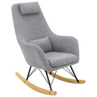 STOLICA ZA DOJENJE - siva/boja hrasta, Lajfstajl, drvo/metal (68/107.5/87cm) - Jimmylee