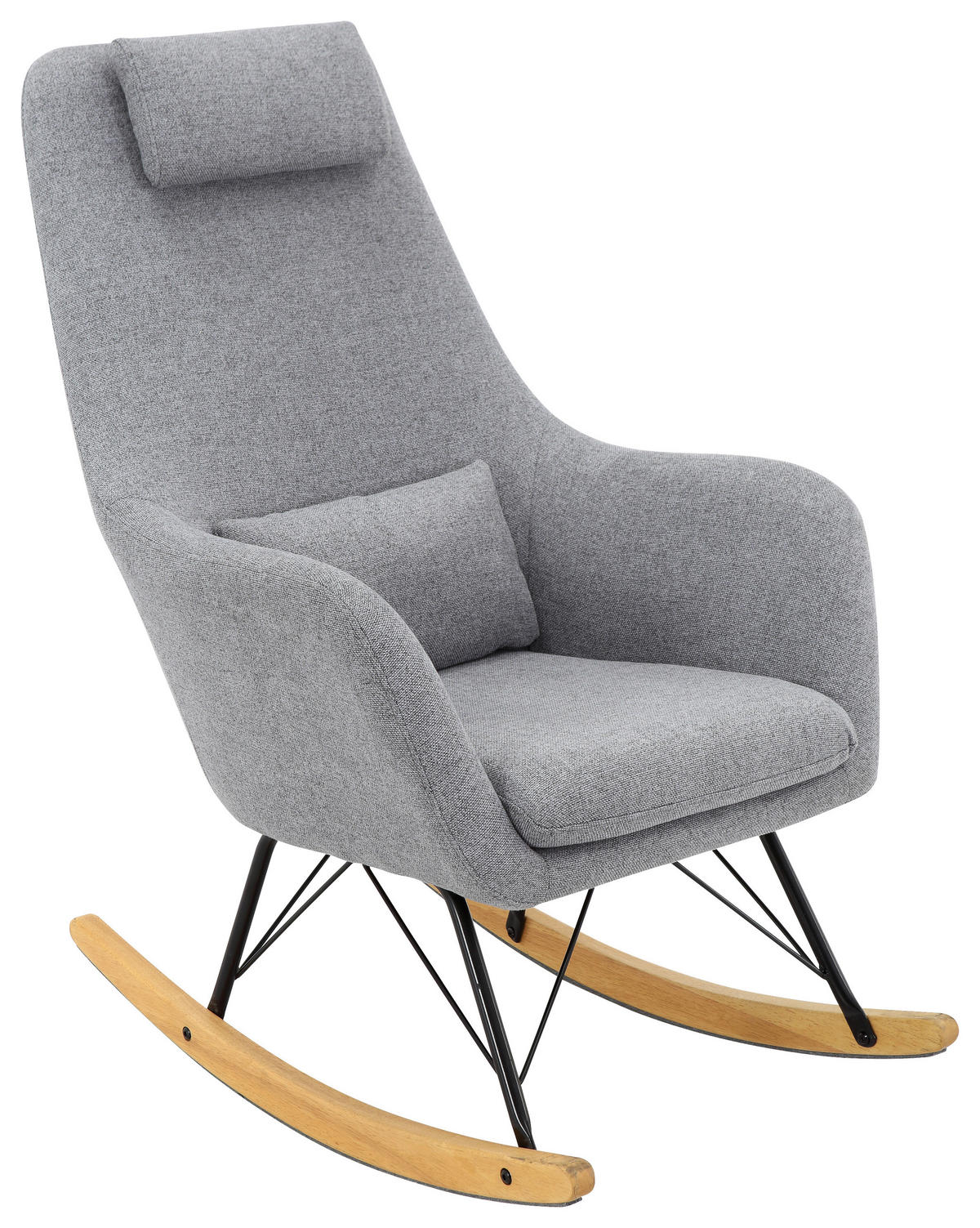 STOLICA ZA DOJENJE - siva/boja hrasta, Lajfstajl, drvo/metal (68/107.5/87cm) - Jimmylee