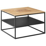COUCHTISCH in Metall 65/65/41,5 cm  - Wildeiche/Schwarz, Design, Holz/Metall (65/65/41,5cm) - Johann Jakob