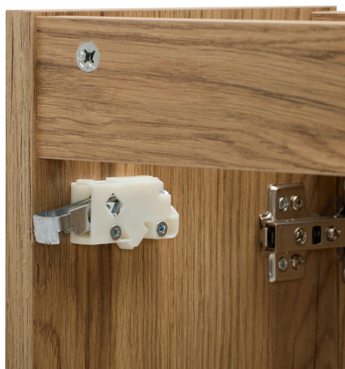 GÄSTEBAD 55 cm  - Eichefarben/Weiß Hochglanz, MODERN, Keramik/Holzwerkstoff (55cm) - MID.YOU