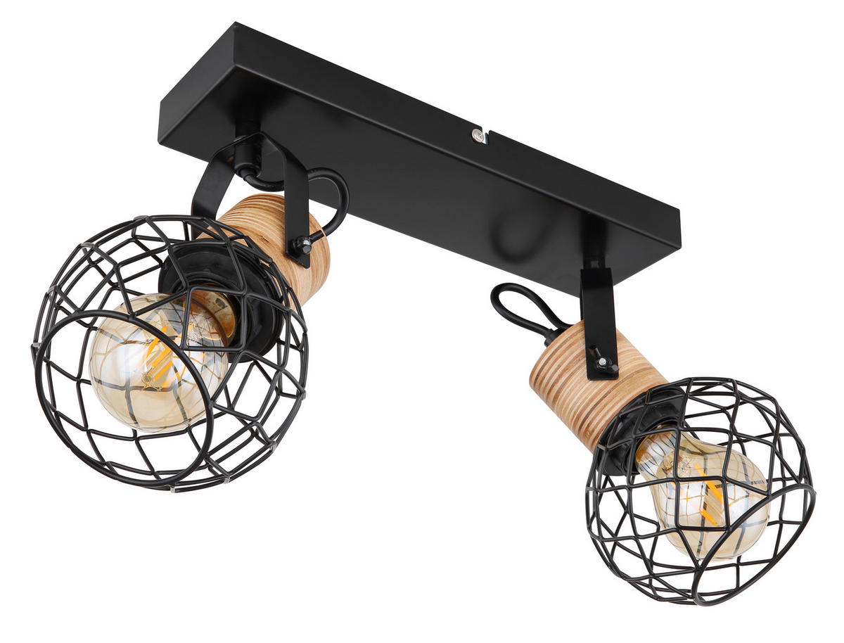 SPOTLIGHT Lacky 29/12/20 cm   - brun/svart, Lifestyle, metall/trä (29/12/20cm) - Globo