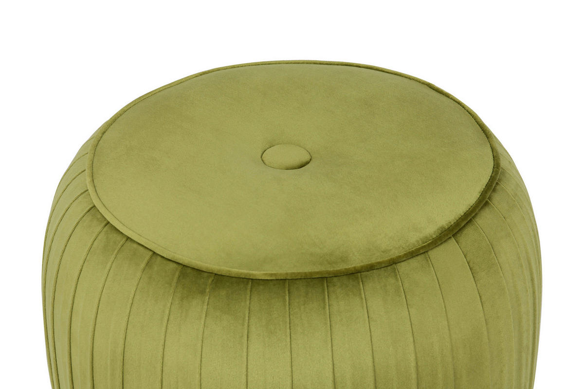 TABURET, plast, kov, 43/42/43 cm - zelená/barvy zlata, Design, kov/plast (43/42/43cm)
