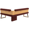 ECKBANK 155/195 cm  in Rot, Wildeiche  - Wildeiche/Rot, Design, Holz/Textil (155/195cm) - Venda