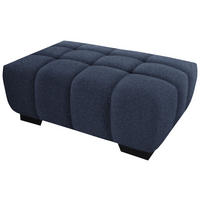HOCKER Textil Dunkelblau  - Schwarz/Dunkelblau, Konventionell, Textil/Metall (106/40/72cm) - Hom`in