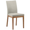 STUHL  in beflockt  - Sandfarben/Eichefarben, Konventionell, Holz/Textil (47/95/60cm) - Cantus