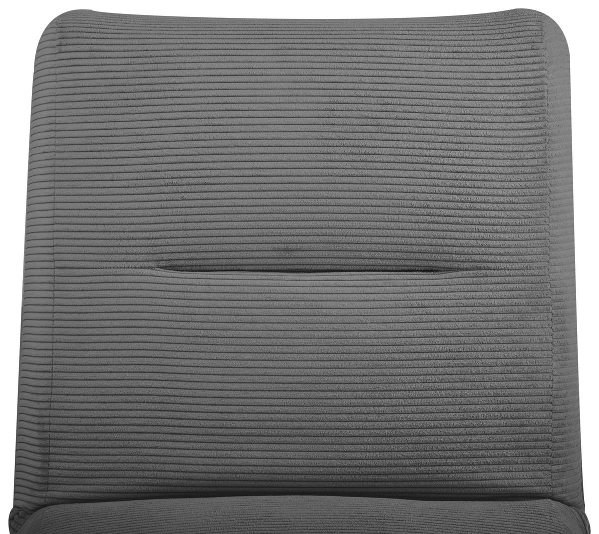 SCHLAFSESSEL in Cord Dunkelgrau  - Dunkelgrau, Design, Textil (81/88/160cm) - Livetastic
