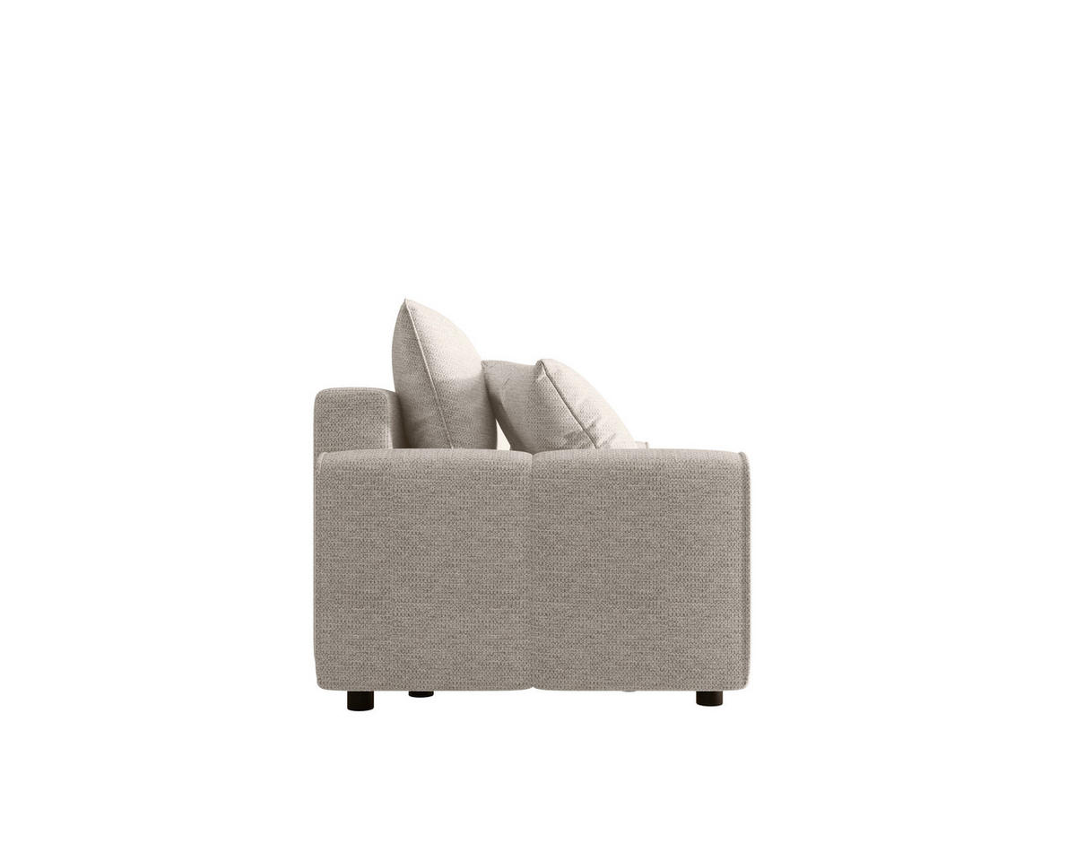 SCHLAFSOFA OLIVIER in Struktur Beige  - Beige/Schwarz, MODERN, Kunststoff/Textil (236/90/100cm) - MID.YOU