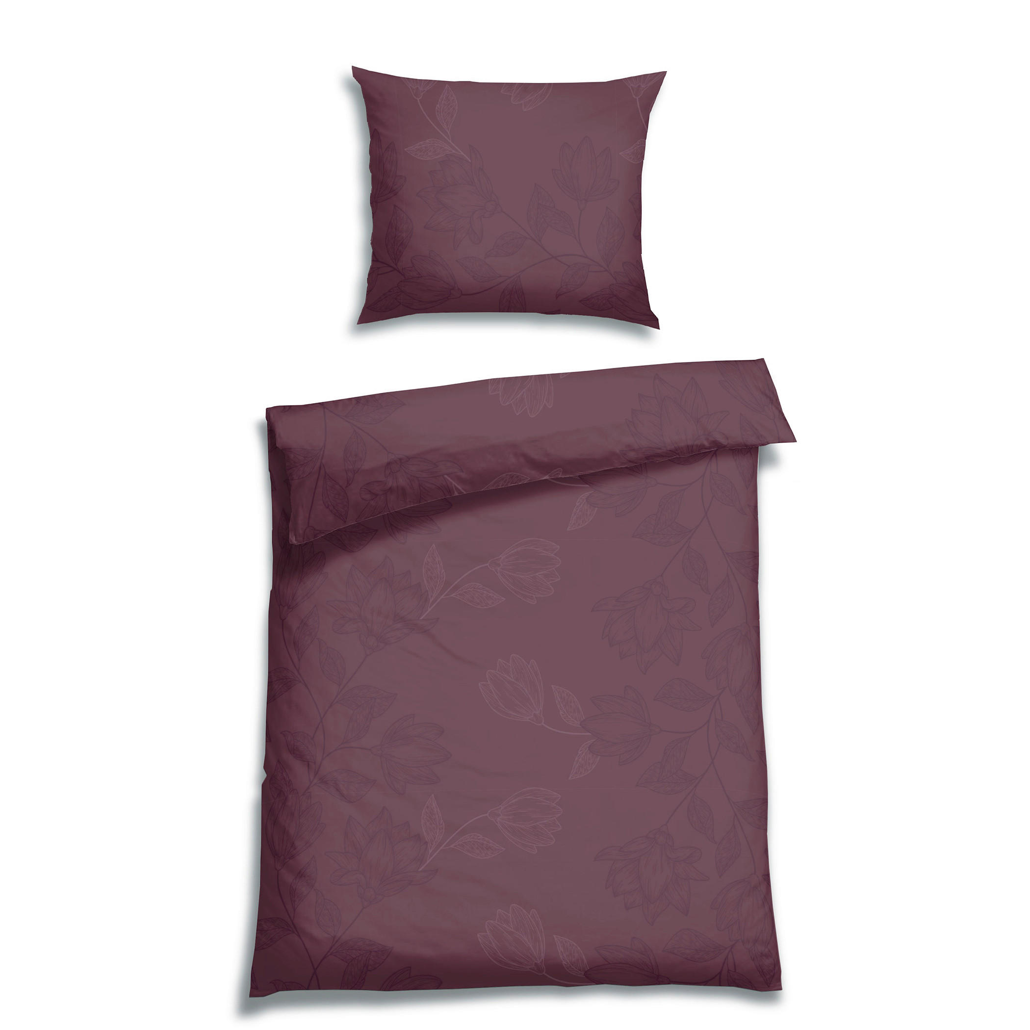 BETTWÄSCHE 2-teilig Flanell 140/200 cm  - Beere, Basics, Textil (140/200cm) - Florella