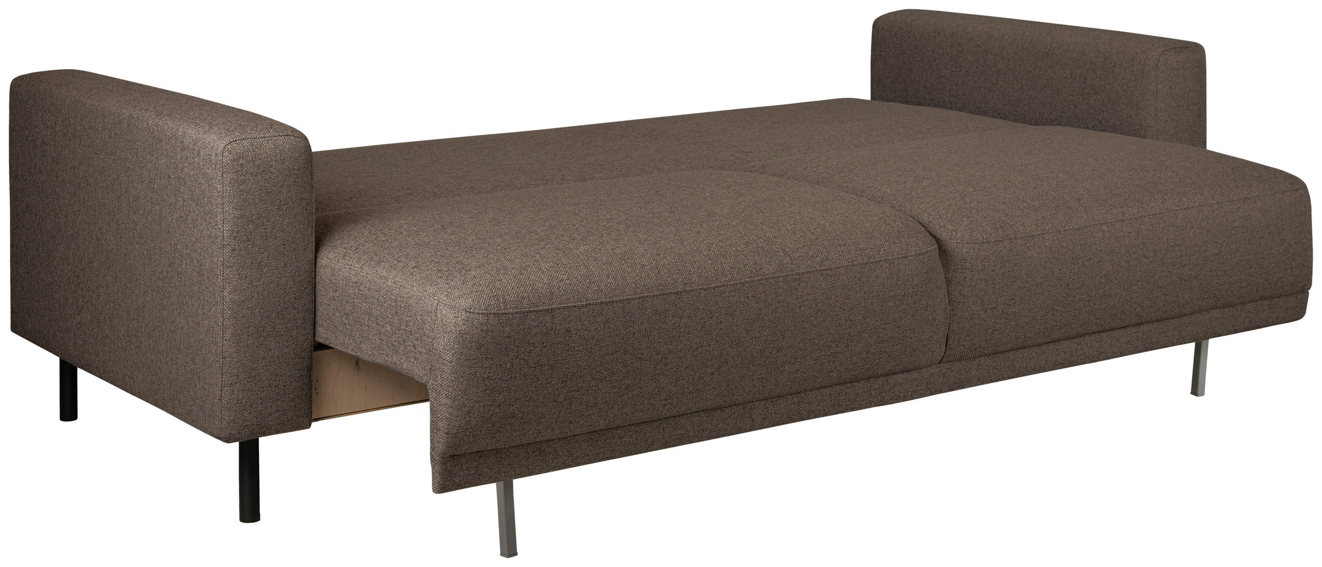 BÄDDSOFFA i rostfärgad, brun  - brun/svart, Design, metall/trä (225/86/97cm) - Best Price