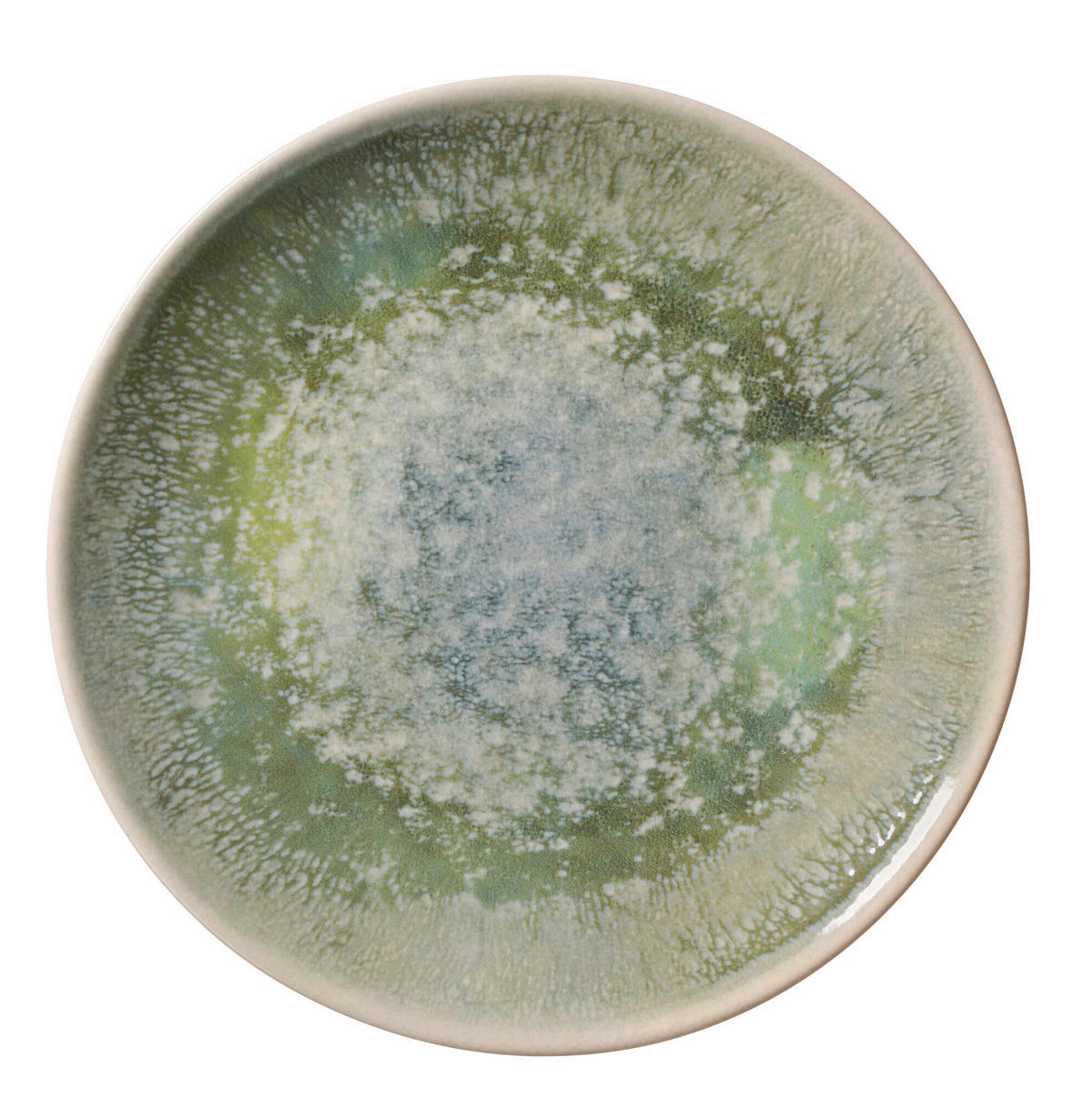 DESSZERTES TÁNYÉR 20,5 cm  - krémszínű/zöld, Design, kerámia (20,5cm) - Ritzenhoff Breker