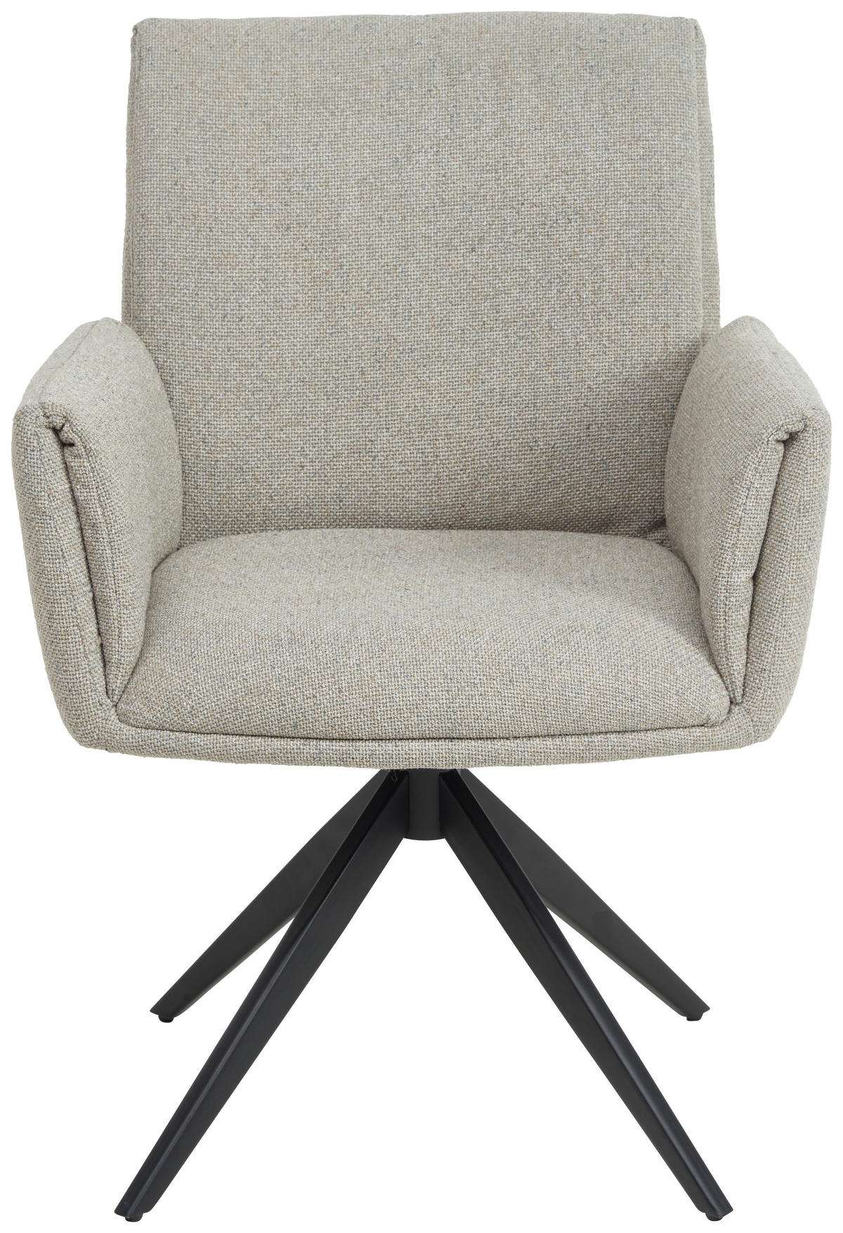STOL MED ARMSTÖD järn flatväv  - svart/taupe, Modern, metall/textil (65/90/60cm) - Novel