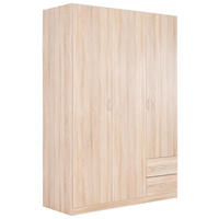 DREHTÜRENSCHRANK 136/197/54 cm 3-türig  - Silberfarben/Sonoma Eiche, KONVENTIONELL, Holzwerkstoff (136/197/54cm) - Boxxx