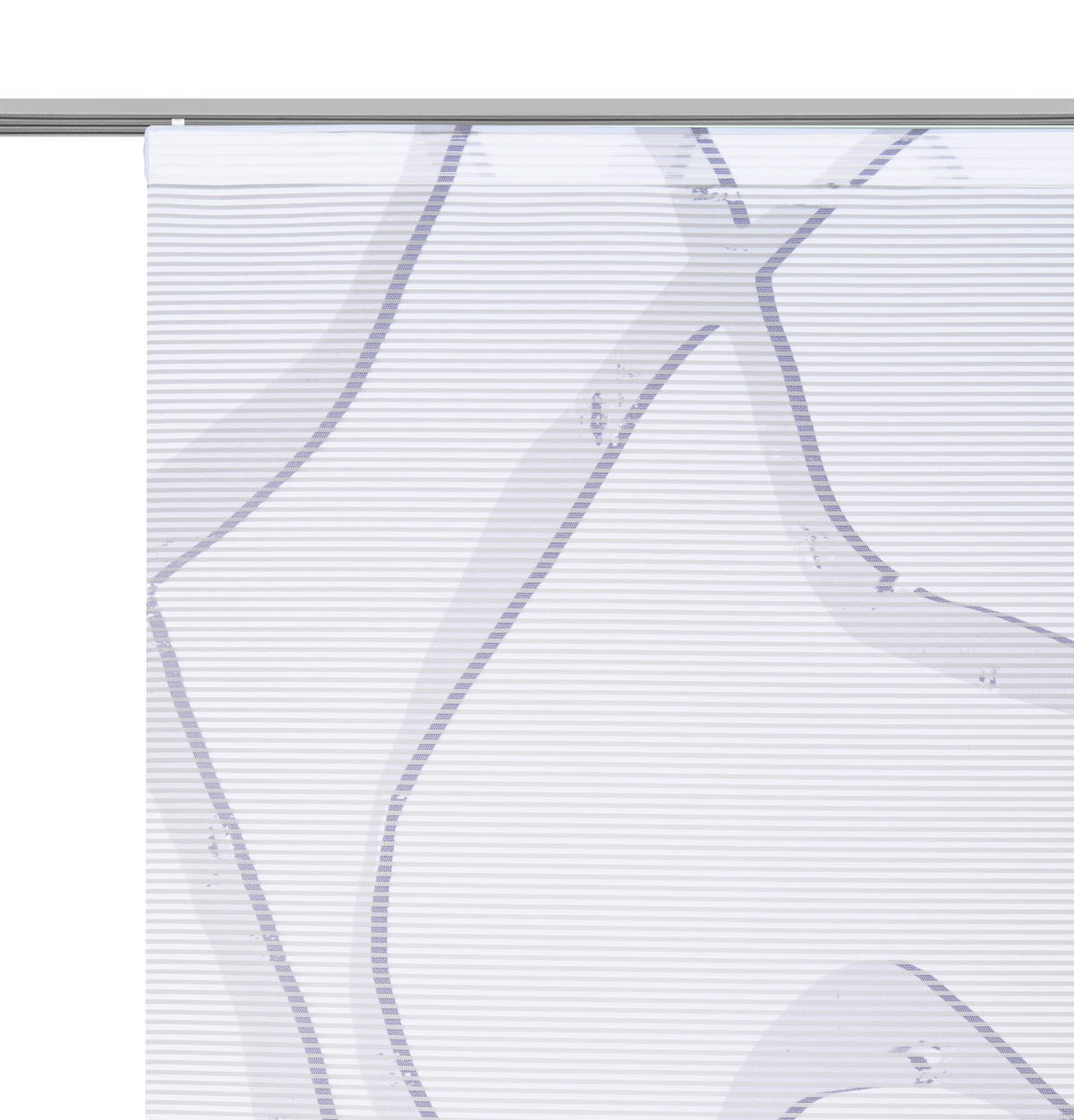 FLÄCHENVORHANG   halbtransparent   60/245 cm  - Weiß/Grau, Basics, Textil (60/245cm) - Novel