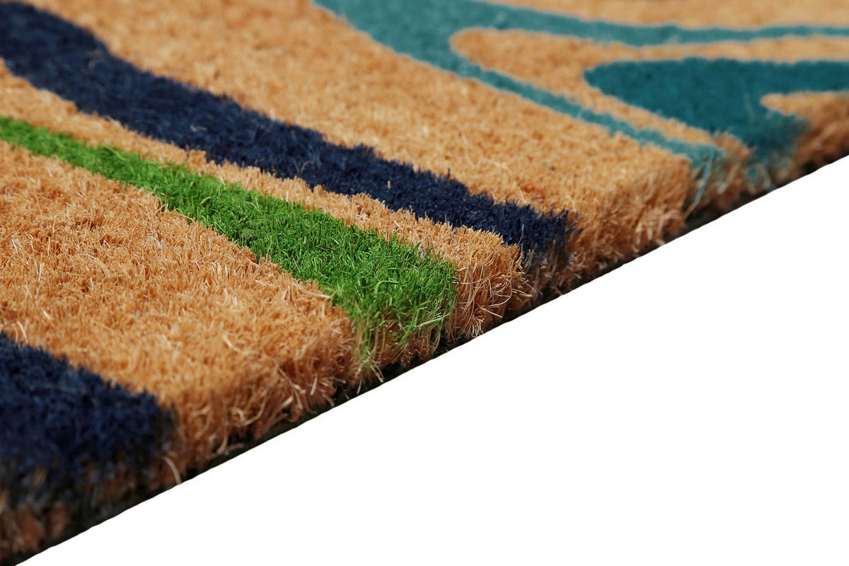 FUßMATTE 60/90 cm Aqua Fusion  - Blau/Beige, KONVENTIONELL, Kunststoff/Textil (60/90cm) - WECON HOME