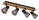 STRAHLER  - Dunkelbraun/Schwarz, Natur, Glas/Holz (50/7/15,5cm) - Globo