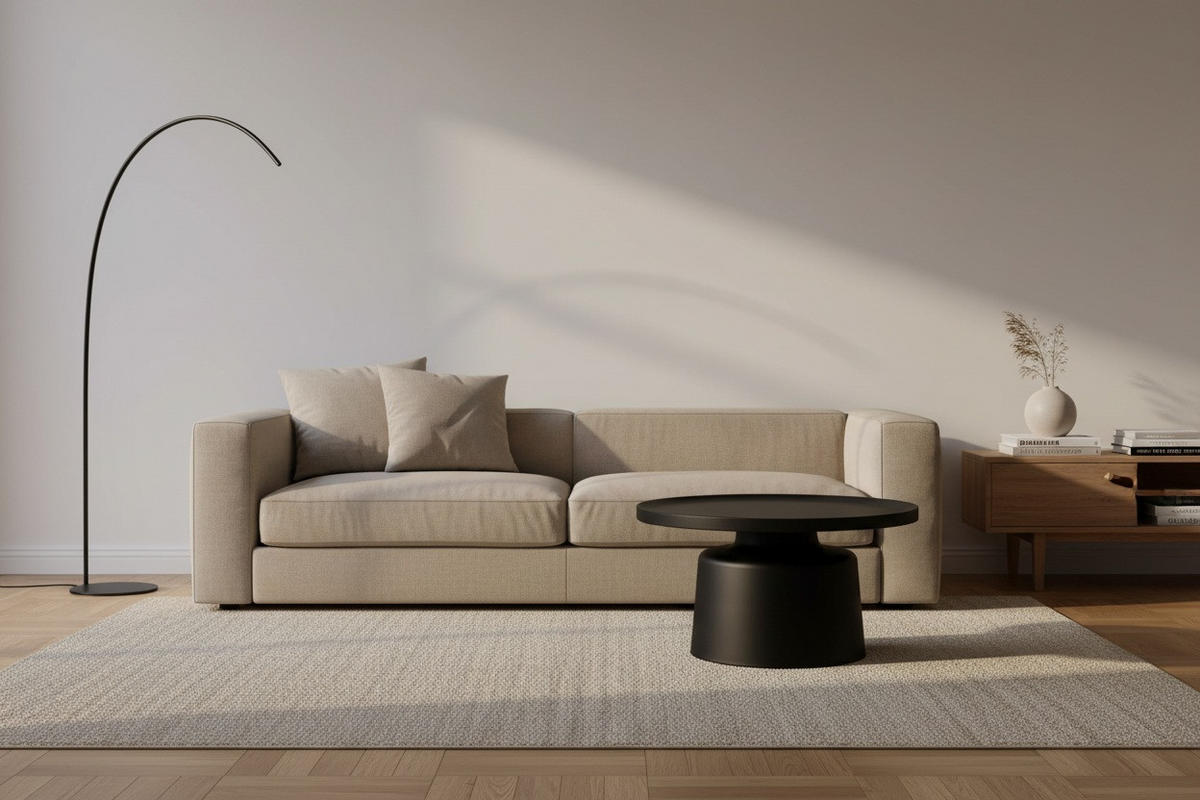 COUCHTISCH 69/69/37,5 cm rund Schwarz  - Schwarz, Design, Metall (69/69/37,5cm) - Xora