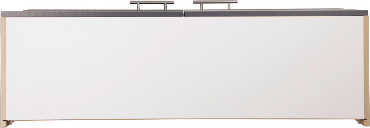 KÜCHENOBERSCHRANK 110/56,1/34,6 cm  in Grau, Eichefarben  - Eichefarben/Silberfarben, Basics, Glas/Holzwerkstoff (110/56,1/34,6cm) - Respekta