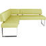 ECKBANK in Leder, Metall Chromfarben, Grün - Chromfarben/Grün, Design, Leder/Metall (165/206cm) - Novel ECKBANK in Leder, Metall Chromfarben, Grün - Chromfarben/Grün, Design, Leder/Metall (165/206cm) - Novel