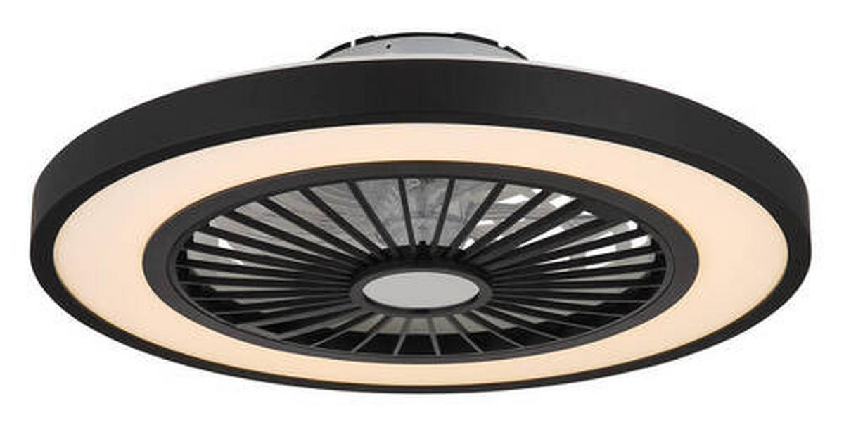 MENNYEZETI VENTILÁTOR - fekete/áttetsző, Konventionell, műanyag/fém (54/15,9cm) - Globo