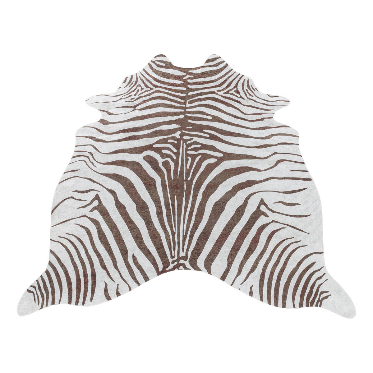 KONSTFÄLL 150/200 cm Etosha  - vit/brun, Design, läder/textil (150/200cm) - Novel