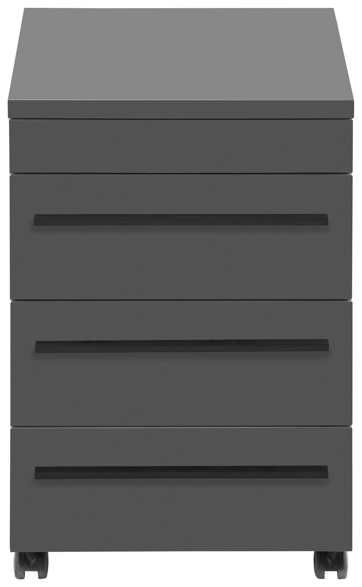 LADIČAR NA KOTAČIĆIMA  boje grafita, crna  - boje grafita/crna, Moderno, drvni materijal/metal (42/61/49cm)