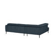 ECKSOFA in Webstoff Blau  205/280 cm  - Blau/Schwarz, Design, Textil/Metall (205/280cm) - Xora
