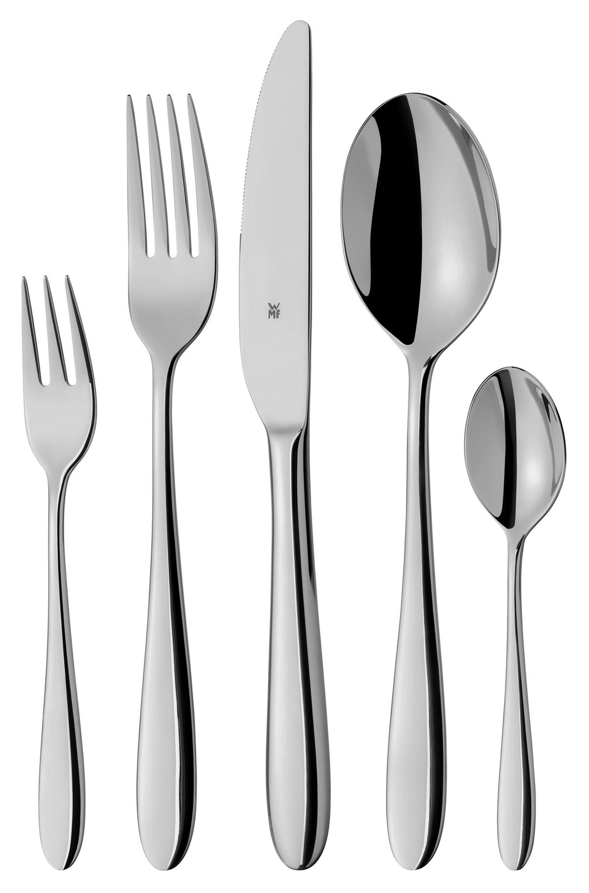 BESTECKSET New York 60-teilig  - Edelstahlfarben, Basics, Metall - WMF