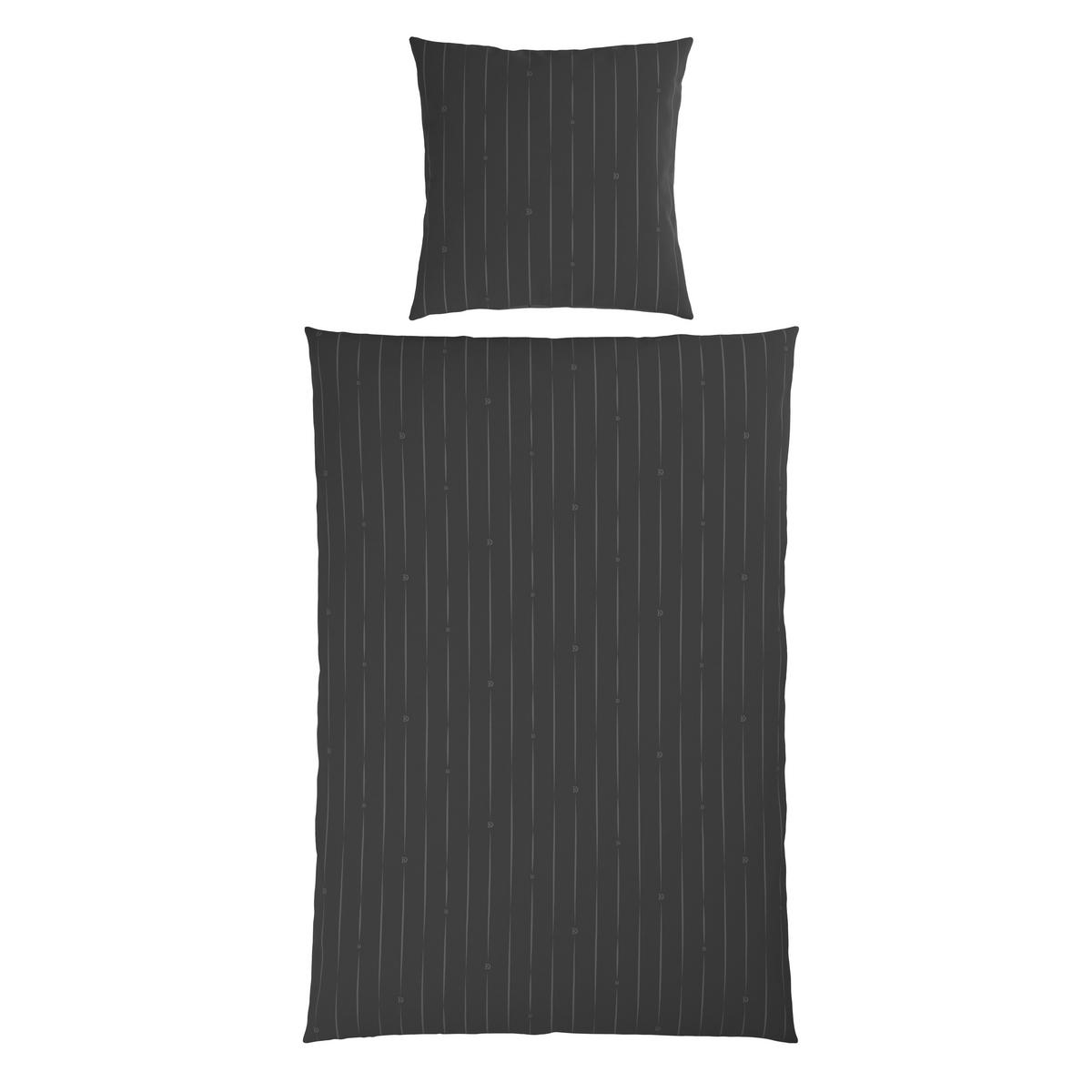 WENDEBETTWÄSCHE STRIPES DK Flanell 135/200 cm  - Anthrazit, Design, Textil (135/200cm) - Dieter Knoll