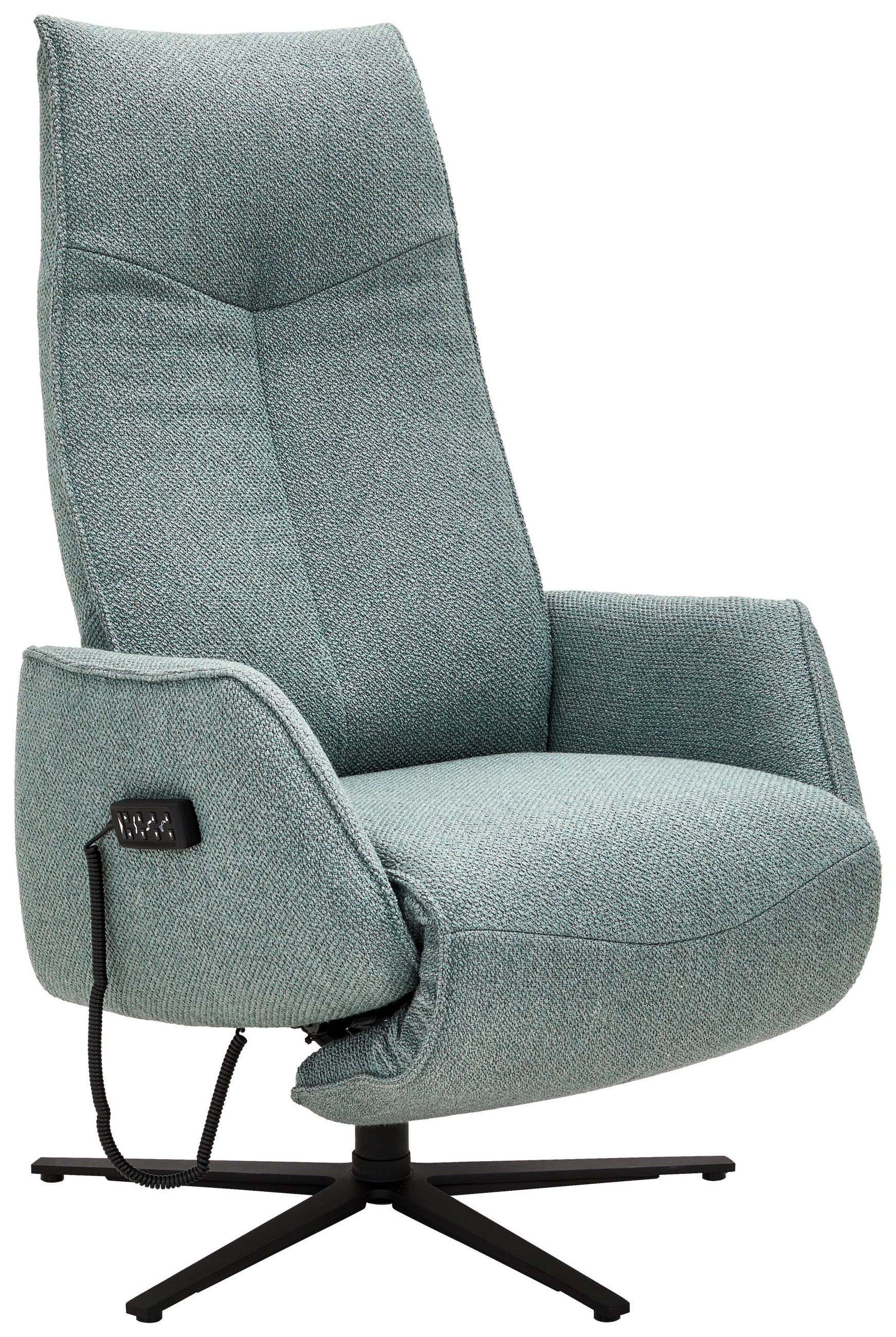 RELAXSESSEL Flachgewebe Fußteilverstellung    - Anthrazit/Petrol, Design, Textil/Metall (71/122/87cm) - Johann Jakob