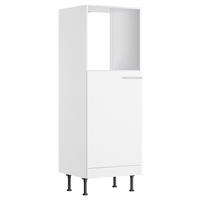 GERÄTEUMBAUSCHRANK 60/176,6/58,1 cm  in Weiß  - Edelstahlfarben/Weiß, Basics, Holzwerkstoff/Metall (60/176,6/58,1cm) - Optifit