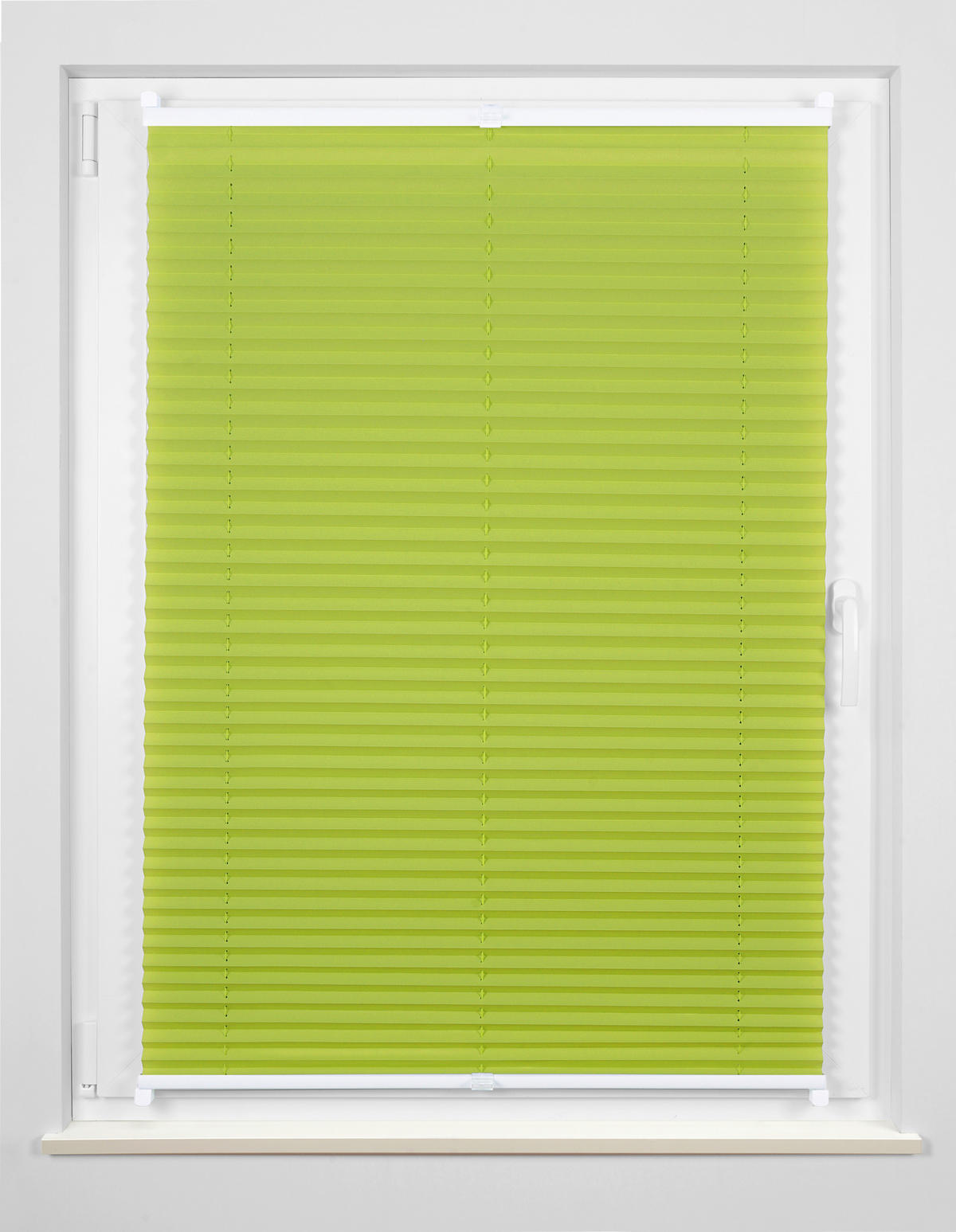 PLISSEE  halbtransparent   100/130 cm   - Grün, Basics, Textil (100/130cm)