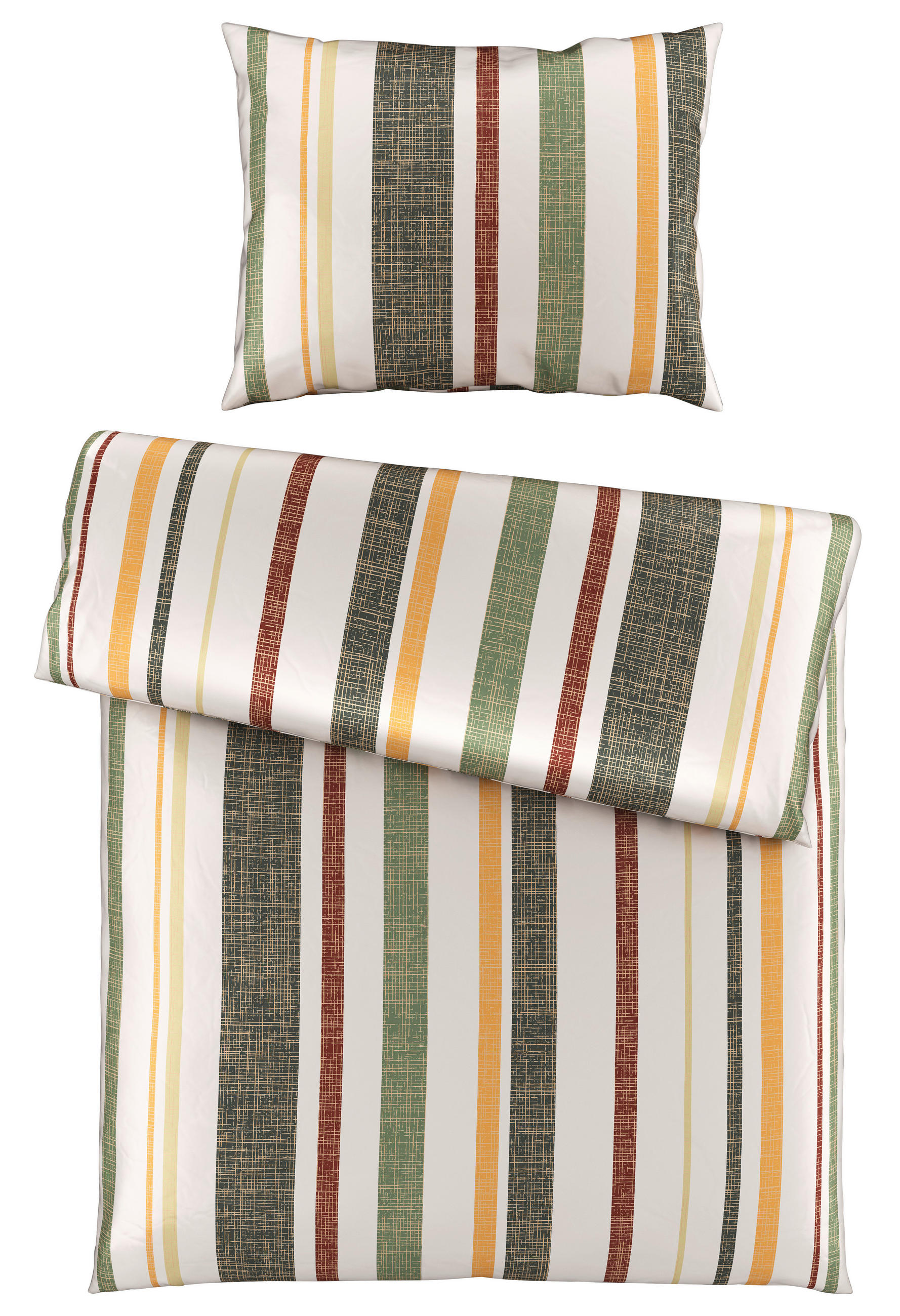 BETTWÄSCHE COSLADA Satin 140/200 cm  - Grün, Natur, Textil (140/200cm) - Bio:Vio