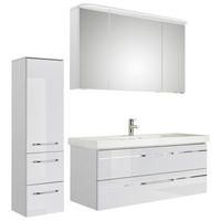 BADEZIMMER 4-teilig  in  - Chromfarben/Weiß Hochglanz, KONVENTIONELL, Glas/Holzwerkstoff (153cm) - Pelipal