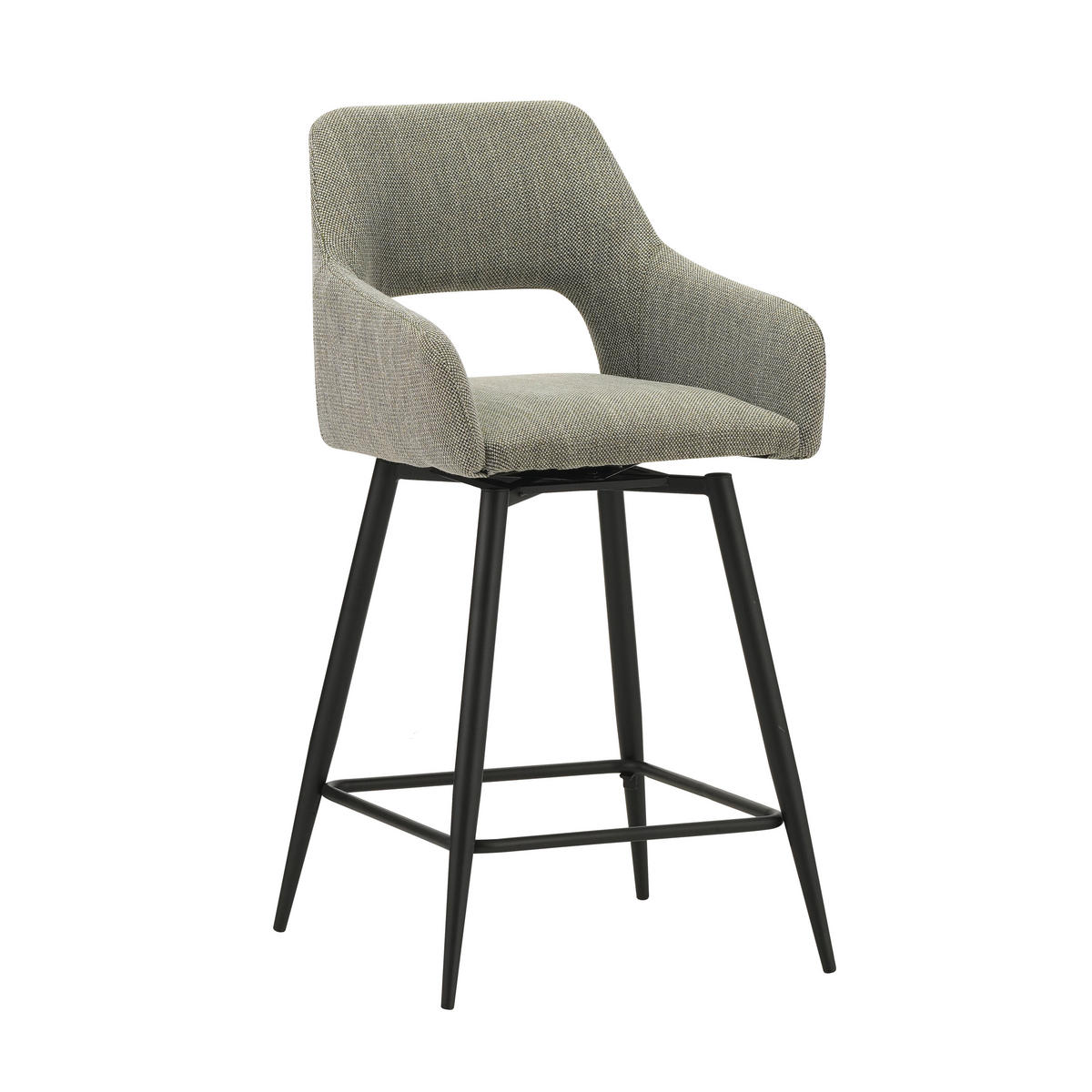 BARHOCKER-SET in Grün  - Schwarz/Grün, MODERN, Textil/Metall (51,5/97/54cm) - MID.YOU