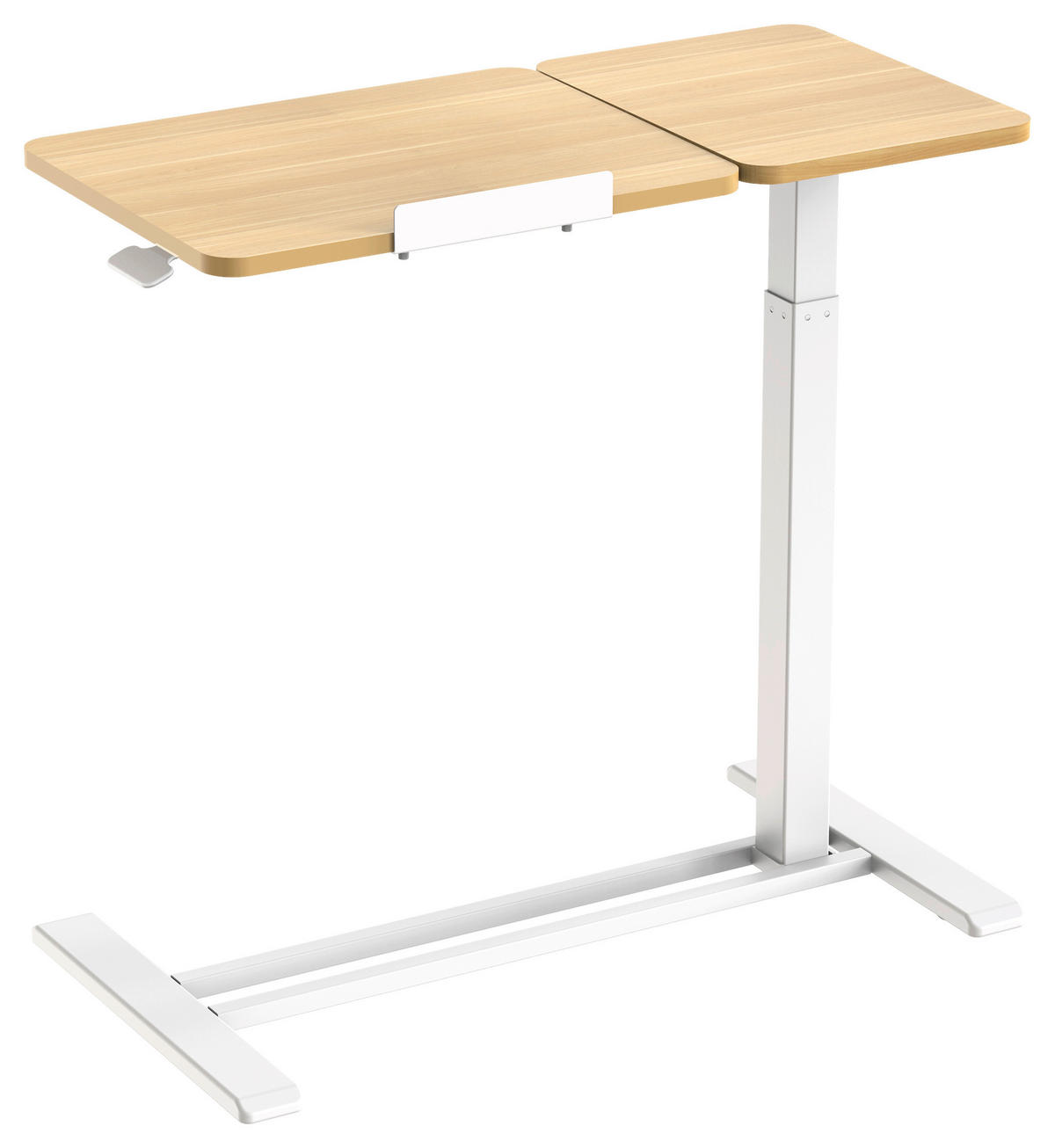 LAPTOPTISCH  Weiß, Eichefarben Gasdruckfeder höhenverstellbar  - Eichefarben/Weiß, MODERN, Holzwerkstoff/Kunststoff (78/65,5/105/38cm) - MID.YOU