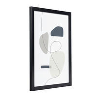 DRUCKGRAFIK Abstraktes Creme, Schwarz, Taupe  - Taupe/Creme, Trend, Glas/Papier (33/1,6/43cm) - Eglo