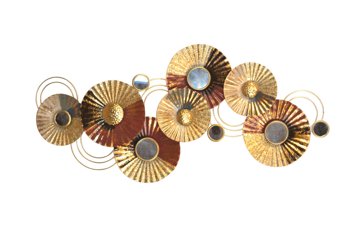 WANDDEKO Metall  - Goldfarben, Design, Metall (7/109/51cm) - MID.YOU