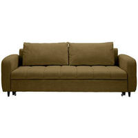 SCHLAFSOFA Flachgewebe Olivgrün  - Schwarz/Olivgrün, Design, Holz/Textil (236/88/101cm) - Lomoco