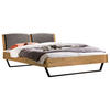 BETT 140/200 cm  in Wildeiche  - Wildeiche/Dunkelgrau, Design, Holz/Metall (140/200cm) - Hasena