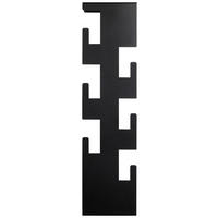 NÁSTĚNNÁ ŠATNA - černá, Design, kov (15/60/8cm)
