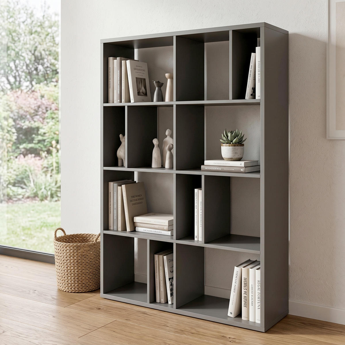 REGAL Grau  - Grau, Basics, Holzwerkstoff (113/147/34cm) - MID.YOU