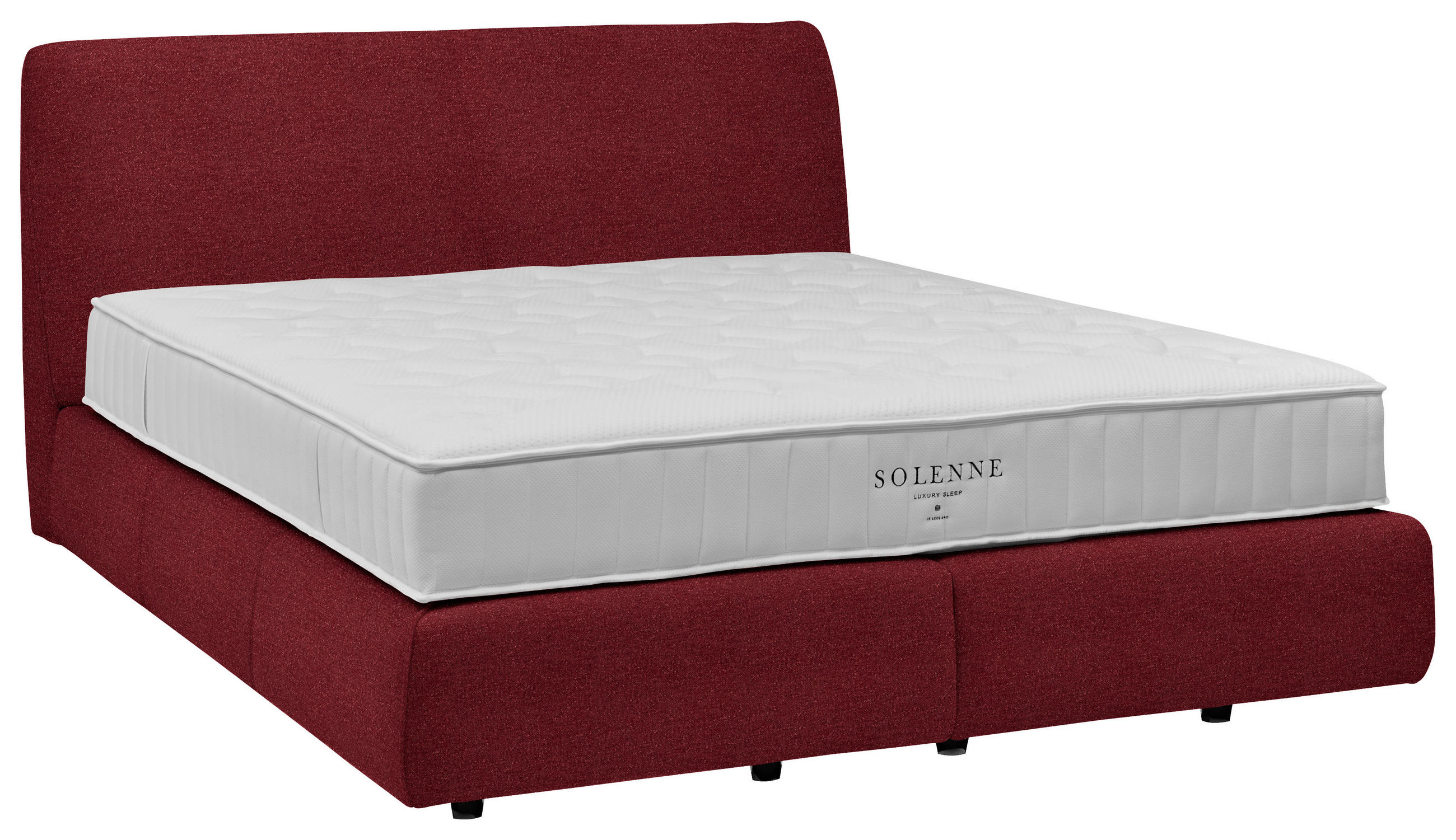 BOXSPRINGBETT 200/200 cm  in Rot  - Rot/Schwarz, Design, Kunststoff/Textil (200/200cm) - Johann Jakob