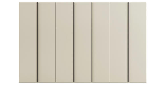 DREHTÜRENSCHRANK 350/235/61 cm,  in Champagner, 7-türig  - Champagner/Graphitfarben, Basics, Holzwerkstoff/Metall (350/235/61cm) - Novel