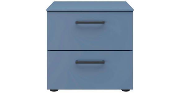 NACHTSCHRANK 42/41/41 cm  - Blau/Schwarz, Design, Holzwerkstoff/Kunststoff (42/41/41cm) - Novel