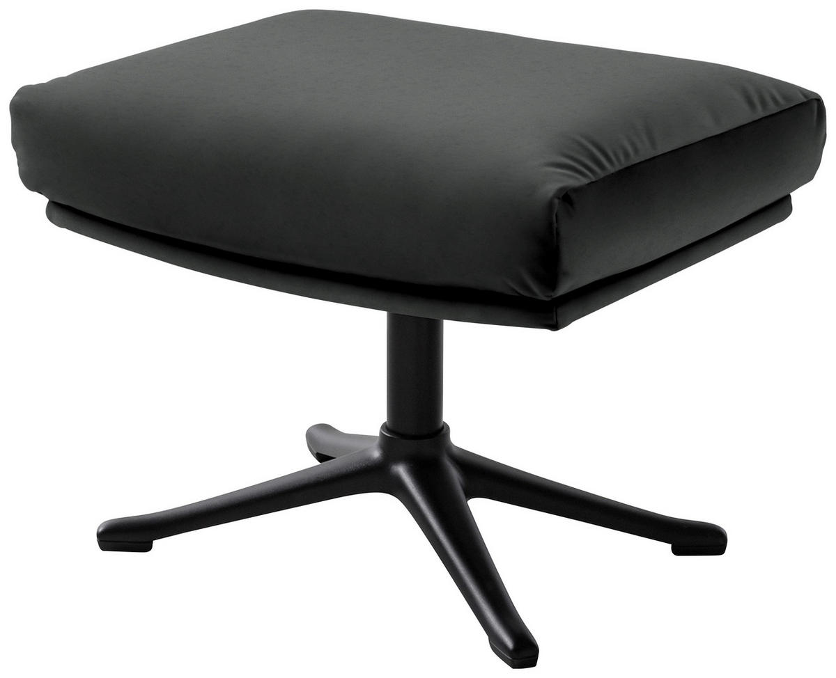 HOCKER in Textil Dunkelgrau  - Dunkelgrau/Schwarz, Design, Textil/Metall (51/37/41cm) - home24