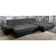 ECKSOFA in Mikrofaser Grau  - Schwarz/Grau, Design, Textil/Metall (204/341cm) - Xora