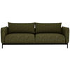 SOFA in Chenille Grün  - Schwarz/Grün, Design, Textil/Metall (223/96/95cm) - Livetastic