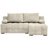 ECKSOFA Greige Chenille  - Greige/Schwarz, MODERN, Kunststoff/Textil (204/145cm) - home24