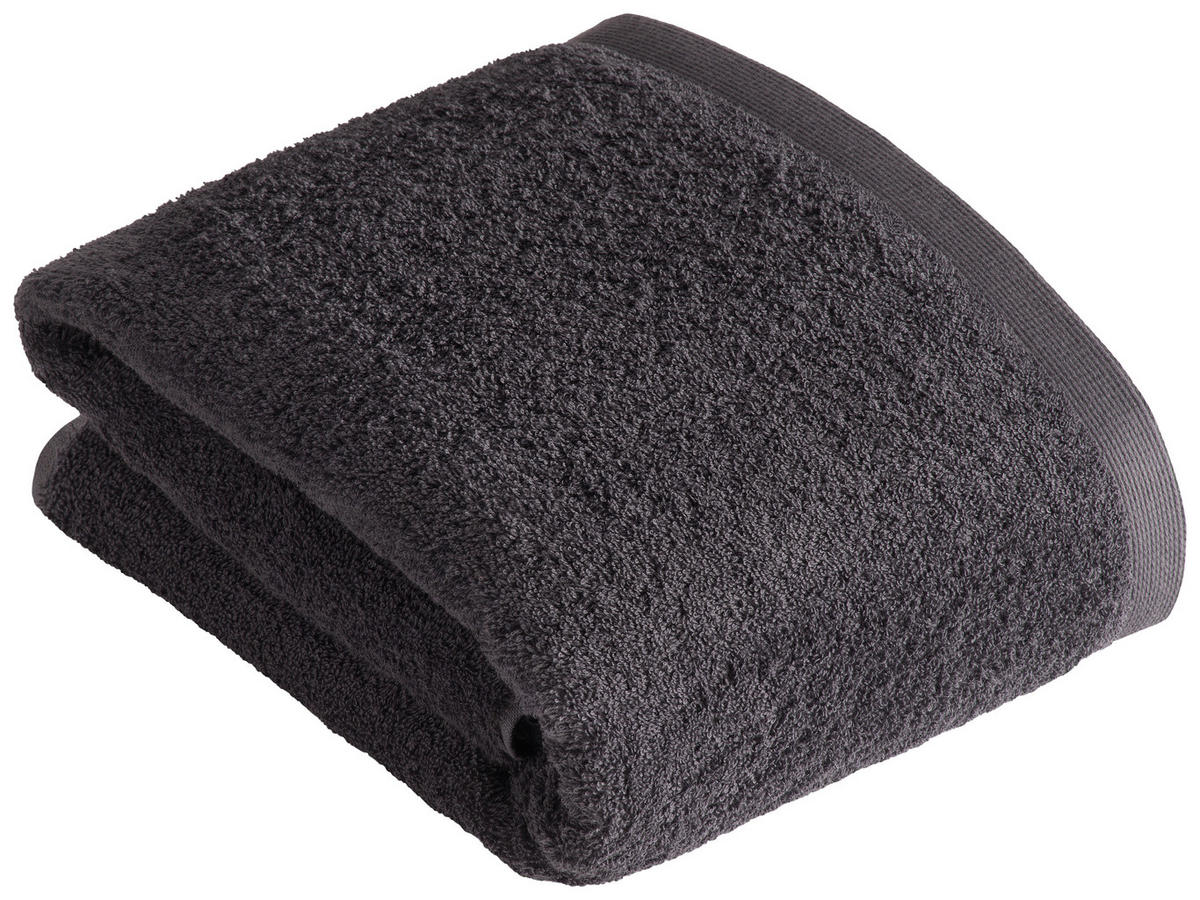BADETUCH High Line Graphitfarben 100/150 cm  - Graphitfarben, Basics, Textil (100/150cm) - Vossen